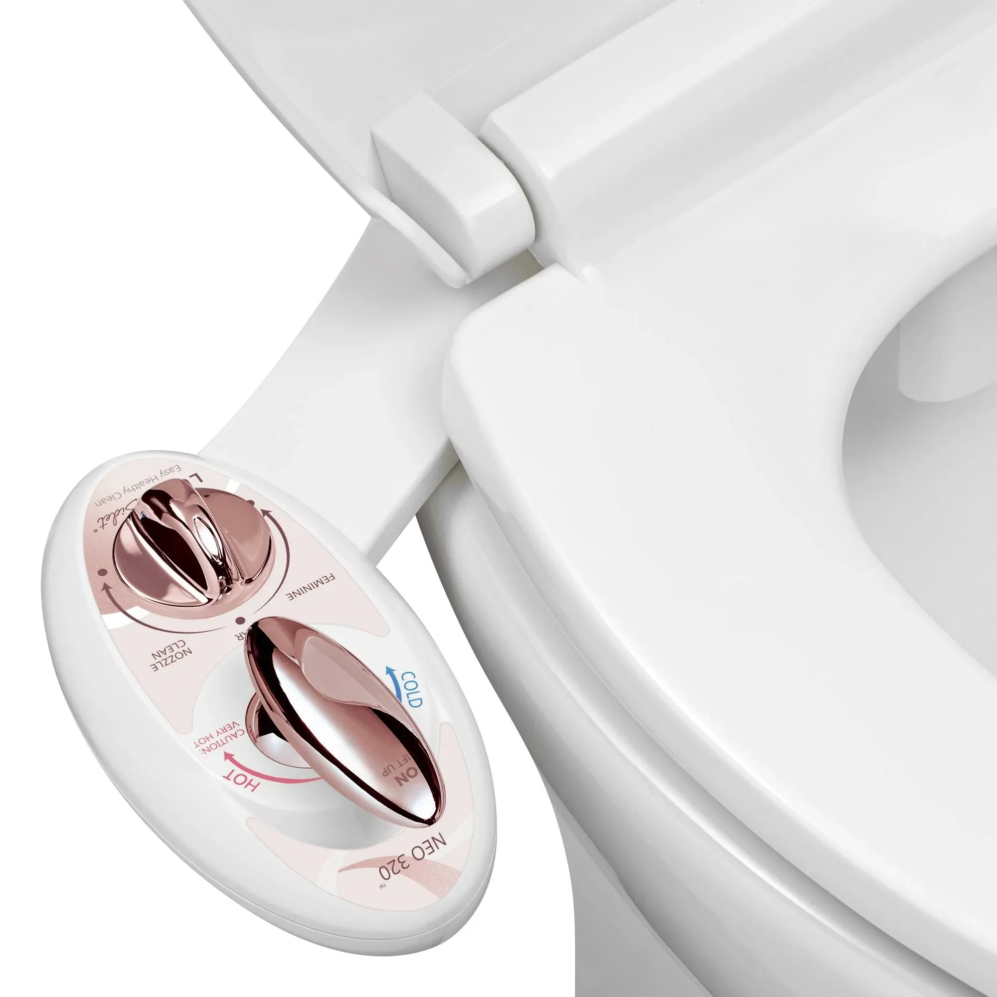 Luxe Bidet Neo 320 Mechanical Attachment Bidet Rose Gold