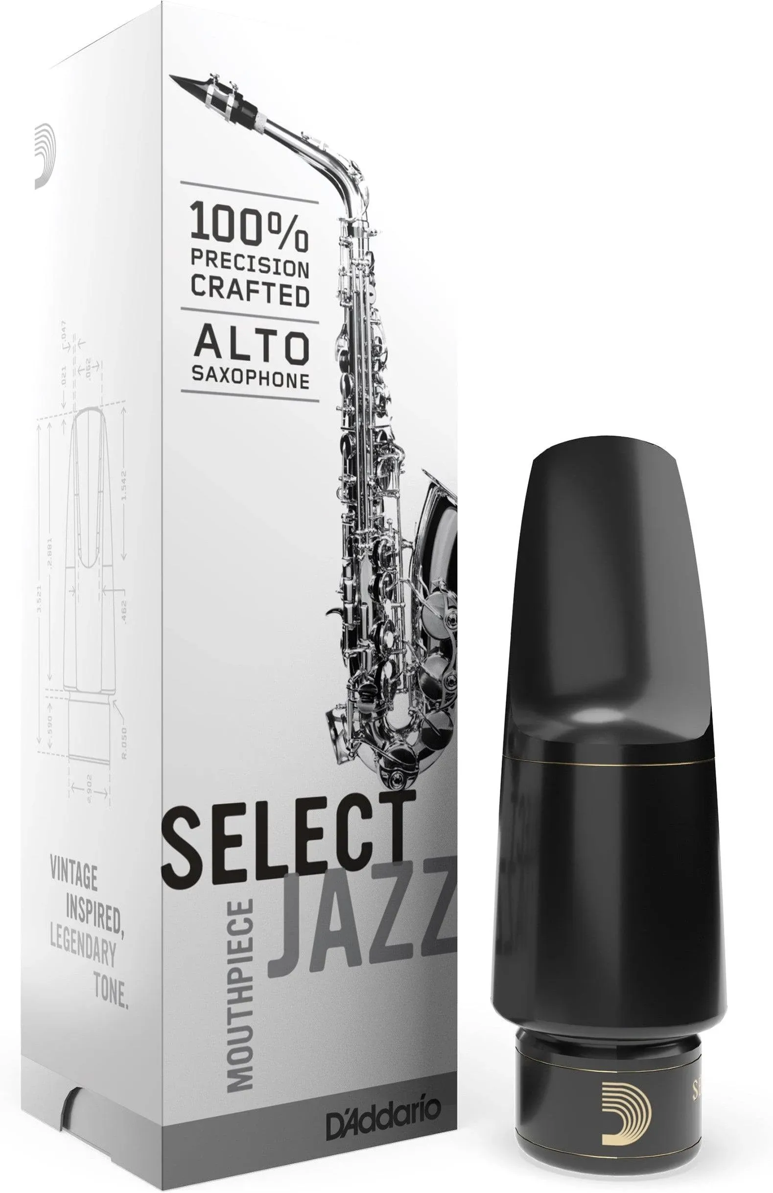 D'Addario Select Jazz Alto Saxophone Mouthpiece D8M