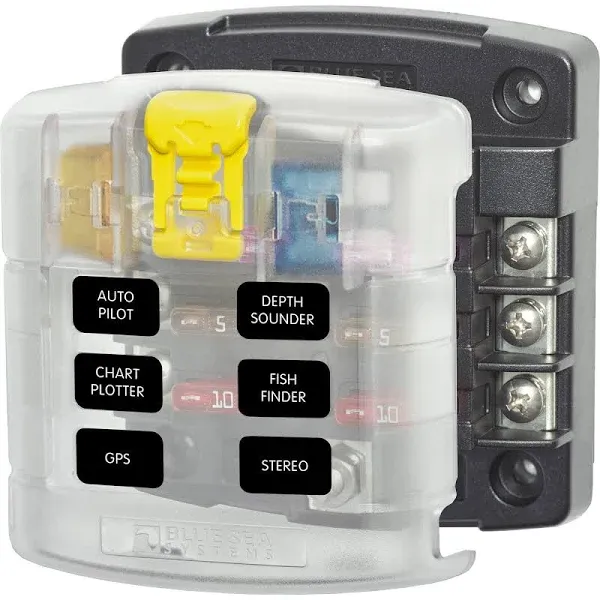 Blue Sea Systems 6-Circuit Fuse Block with Cover