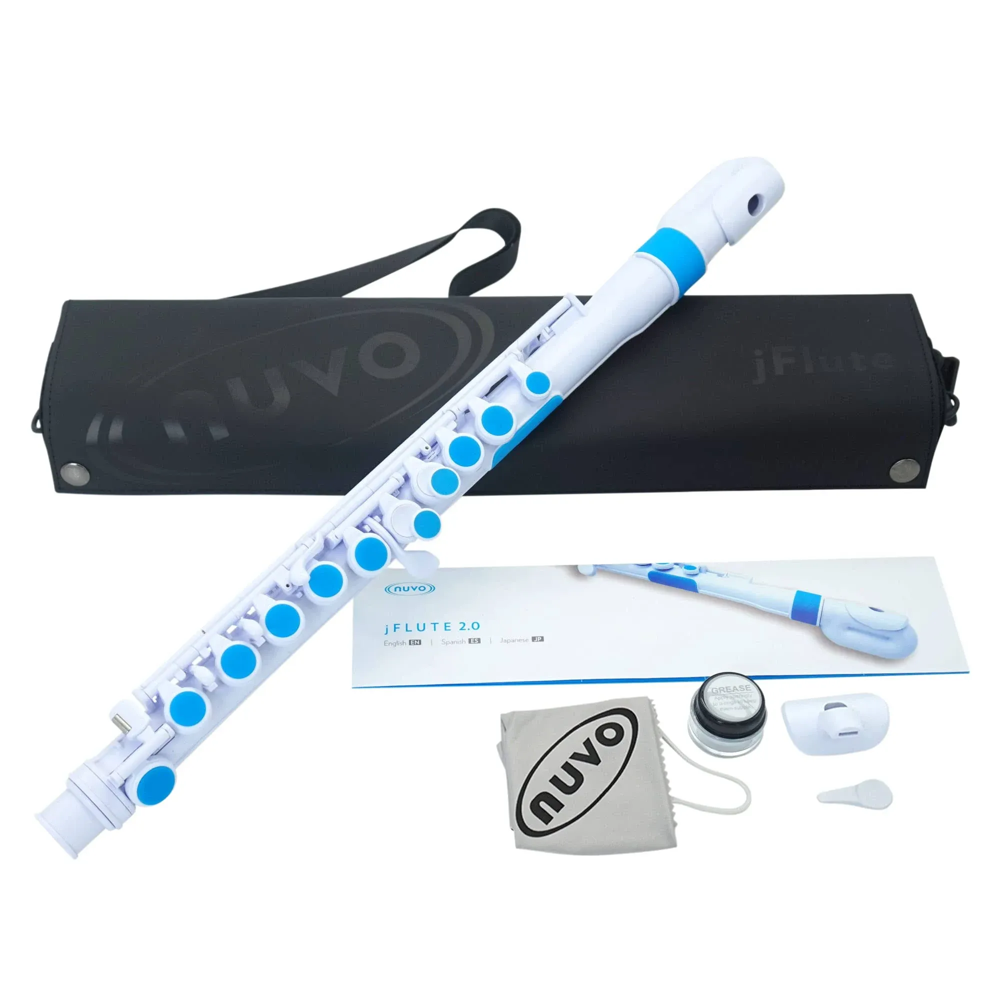 Hohner Kids Nuvo Flute, White/Blue (N220JFBL)