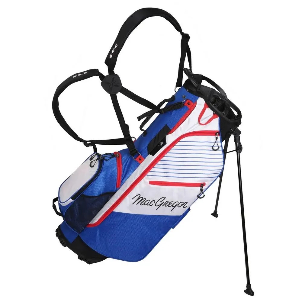 Macgregor Golf VIP 14 Divider Stand Carry Bag with Full Length Dividers - Blue/White