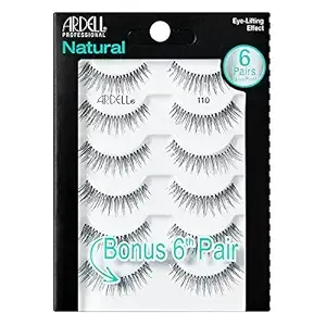 Ardell False Eyelashes, Natural 110, 5 pair + bonus pair Multipack for Eye-Lifting Effect