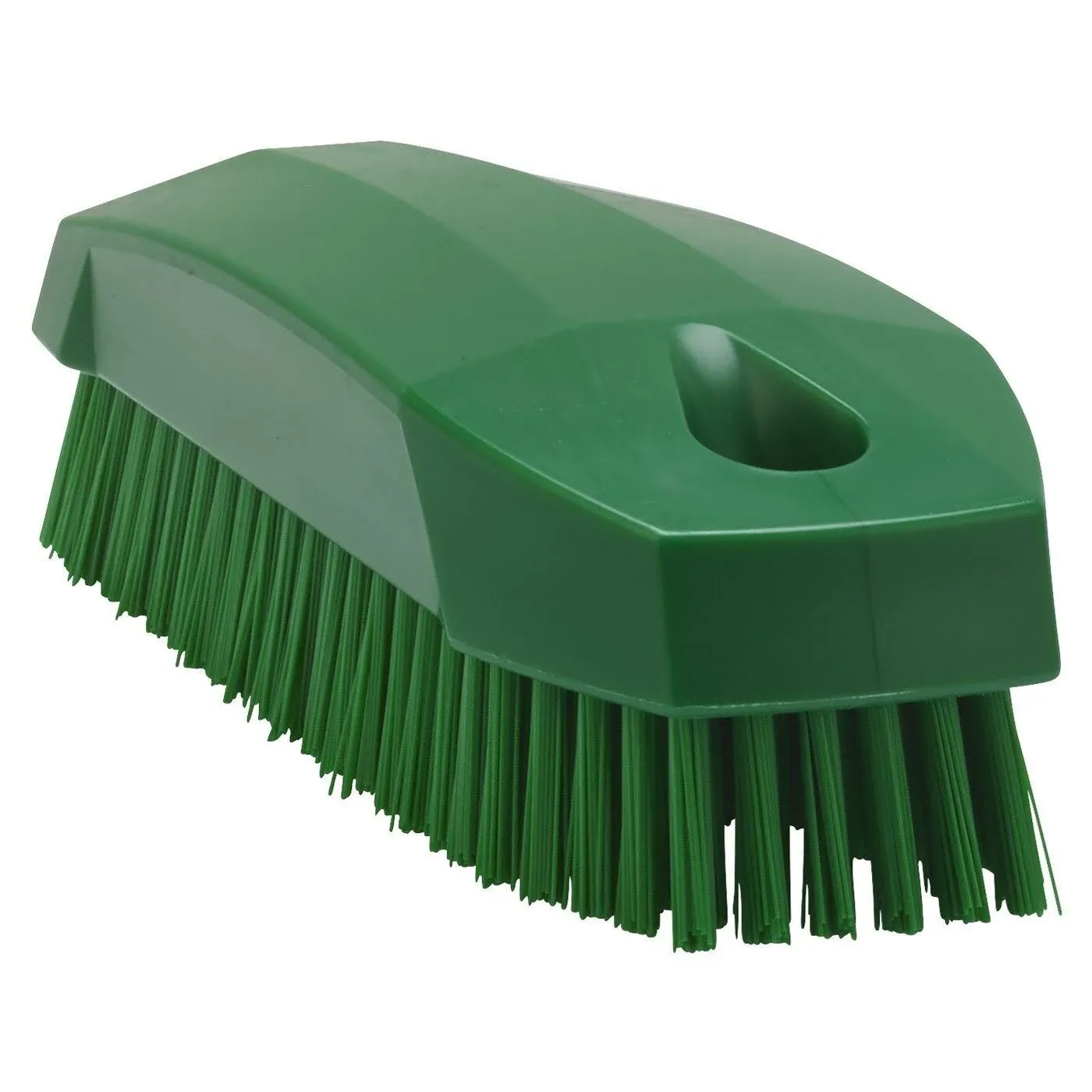 Vikan Green Nail Brush with Stiff Bristles