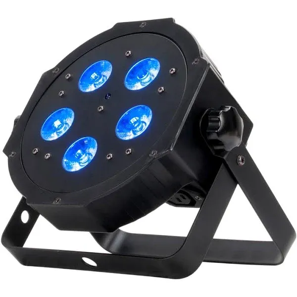 American DJ 11 in. 30-Watt LED Low Bay Black Finish Hex Par with RGBW Plus UV ADJ Mega Hex Par