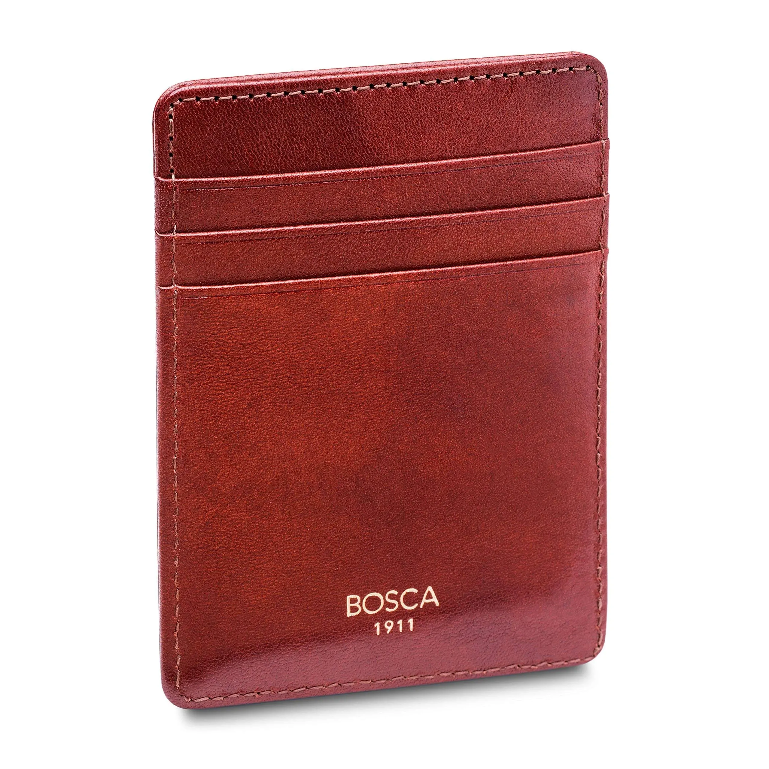 Bosca Deluxe Front Pocket Wallet Old Leather - Black