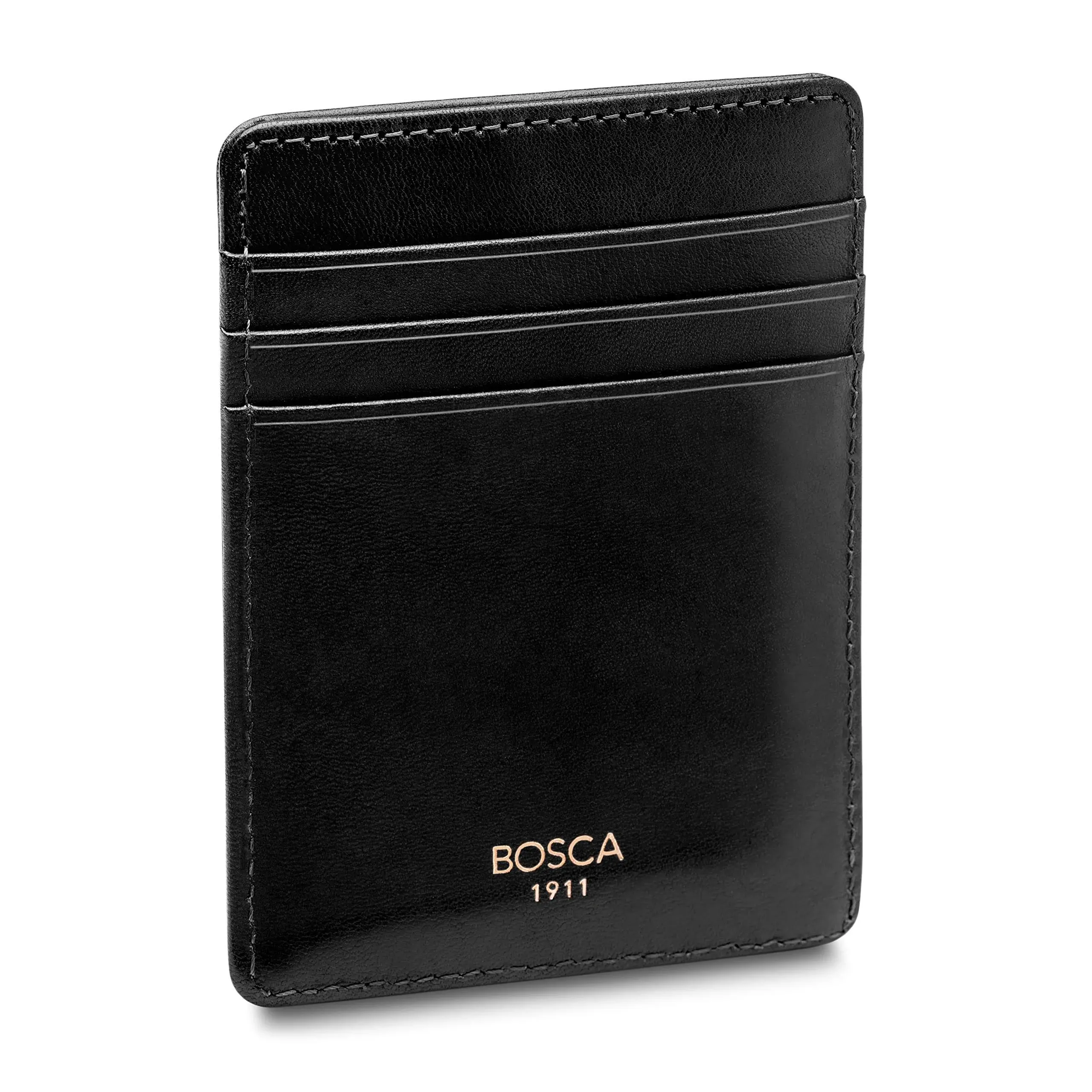 Bosca Deluxe Front Pocket Wallet Old Leather - Black