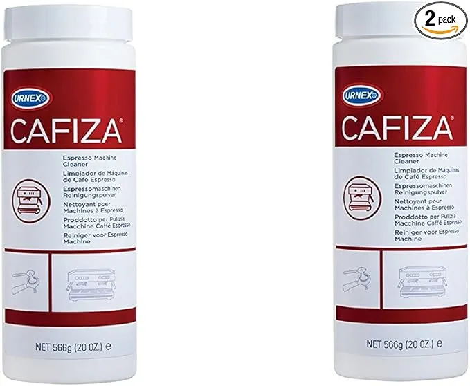 Urnex Cafiza Professional Espresso Machine Cleaning Powder 566 grams (2 Pack) - Made in USA