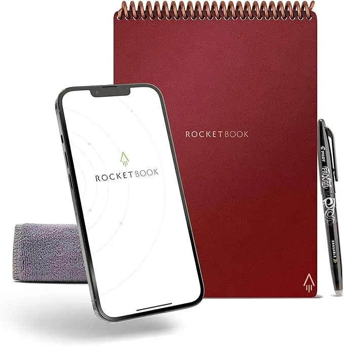 Rocketbook Flip - with 1 Pilot FriXion Pen & 1 Microfiber Cloth Included - Size