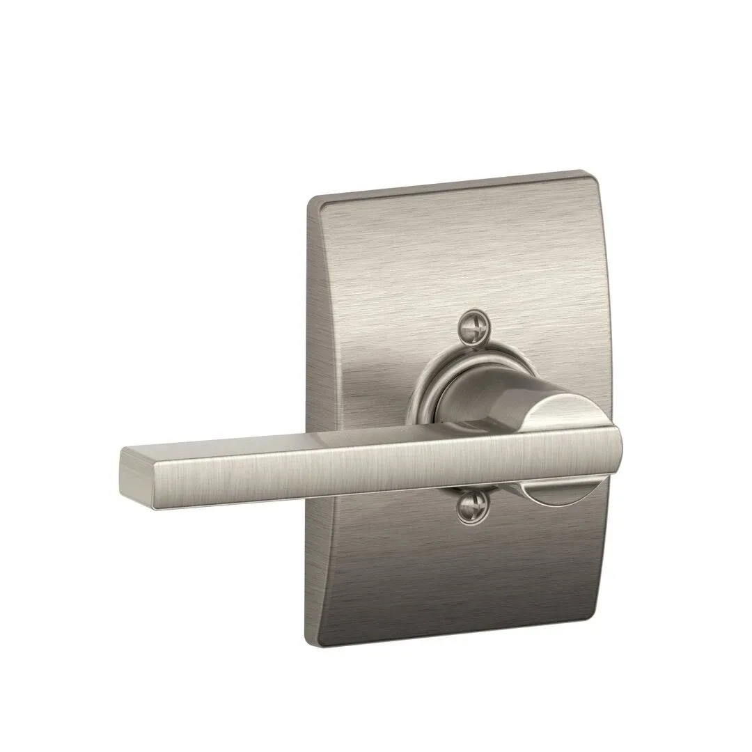 Schlage F170 LAT 619 Cen Century Latitude Dummy Lever, Satin Nickel