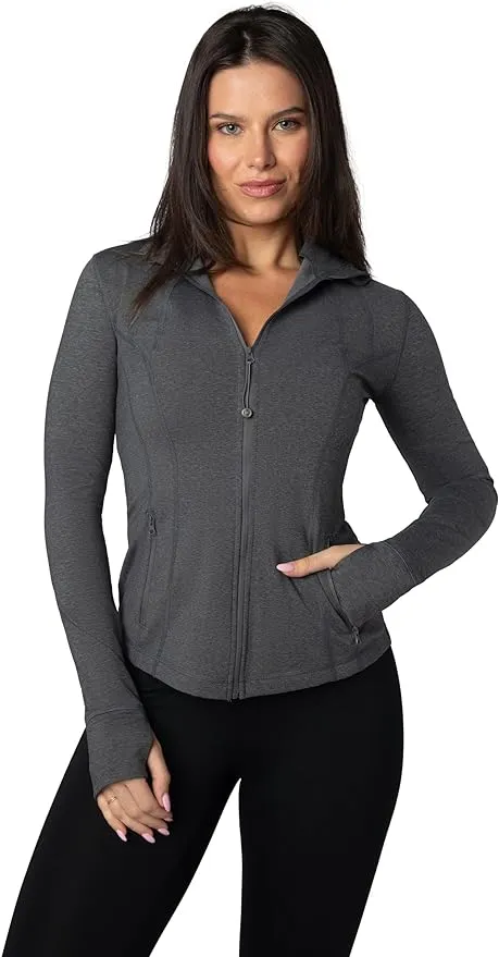 90 Degree By Reflex Women’s Lightweight, Full Zip Running Track Jacket