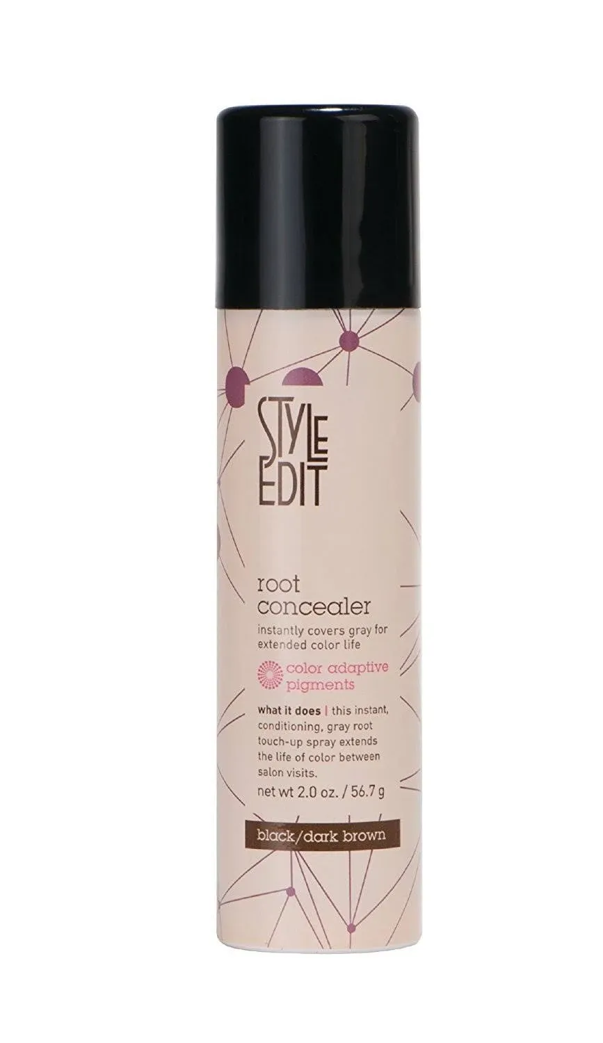 Style Edit Root Concealer Touch Up Spray | Instantly Covers Grey Roots | Professional Salon Quality Cover Up Hair Products for Women |Dark Brown 2 Ounce (Pack of 1)