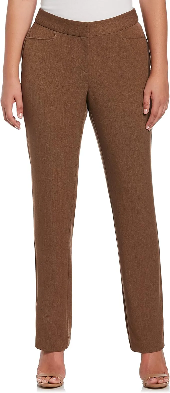 Gabardine Straight Leg Pant - Curvy Fit