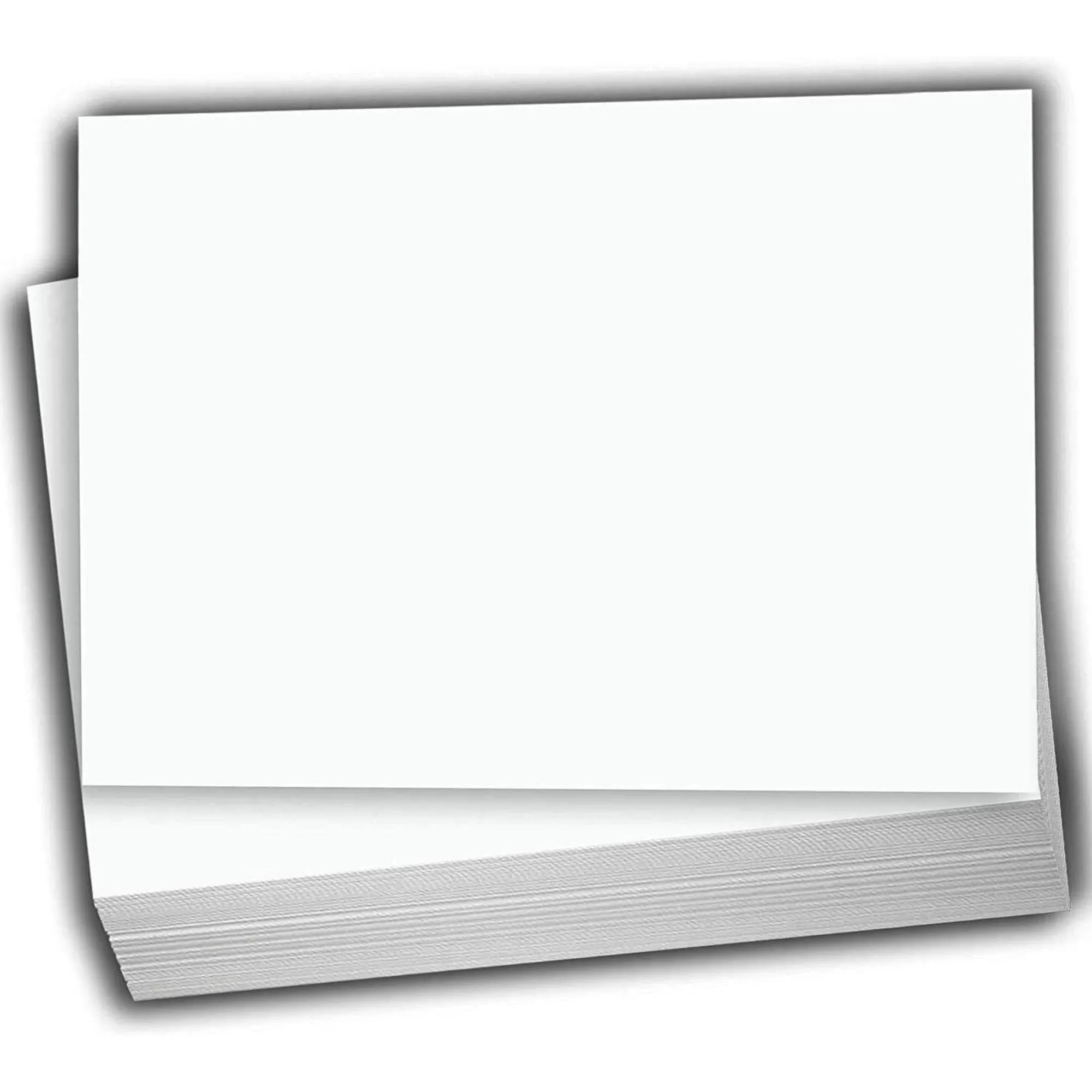 Hamilco White Cardstock Thick Paper - Blank Index Flash Note & Post Cards - Greeting Invitations Stationary 5 1/2 X 8 1/2" Heavy Weight 80 lb Card Stock for Printer - 100 pack