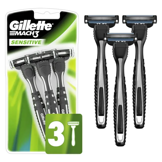 Gillette Mach3 Sensitive Disposable Razors - 3 count