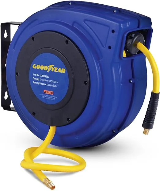 Goodyear 3/8 in. x 65 ft. Retractable Air-Hose Reel TRI-GUR009