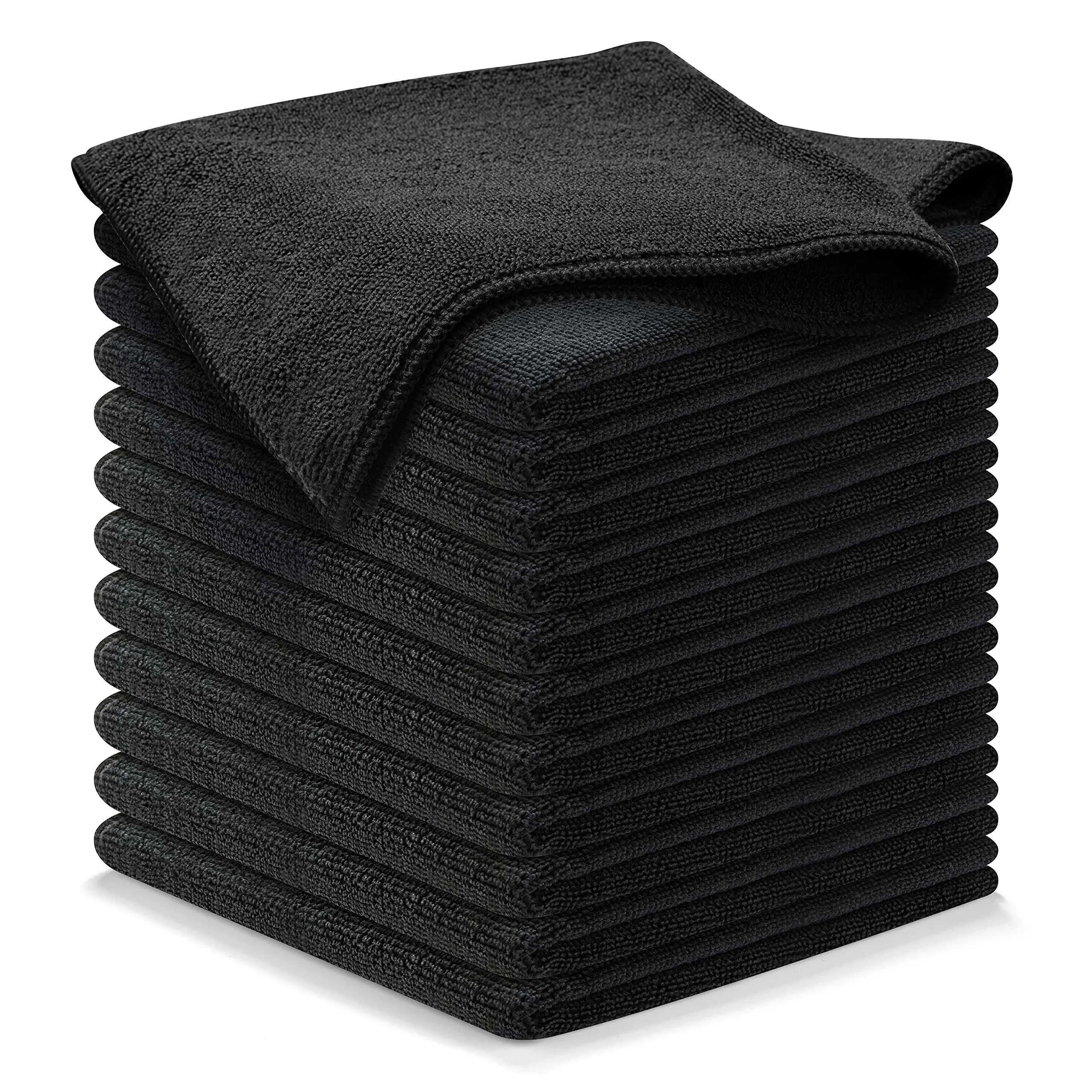 USANOOKS Microfiber Cleaning Cloth - 12pcs (16x16 inch) High Performance - 1200 Washes Ultra Absorbent Car Towels Traps Grime Liquid for Streak-Free