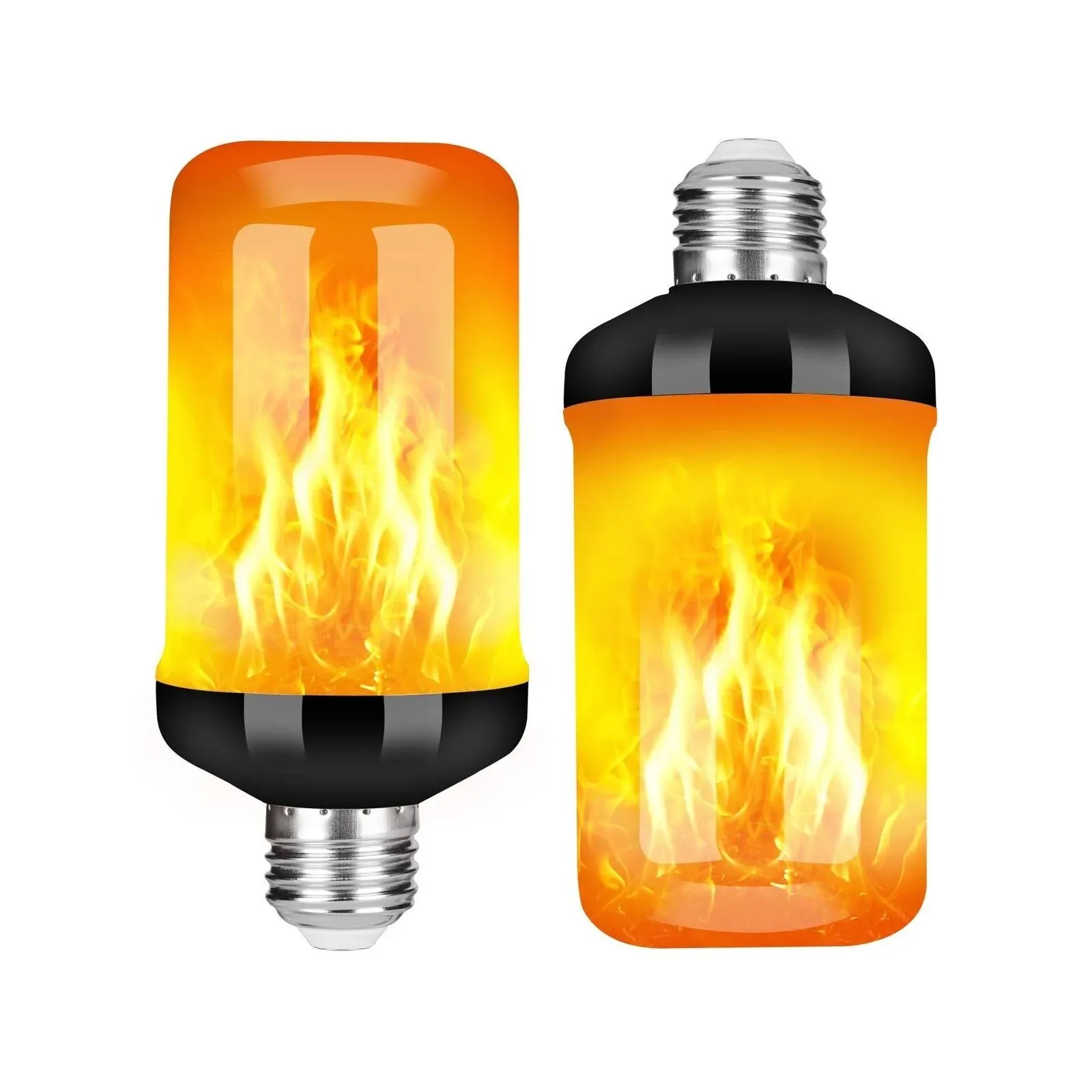 Y- Stop LED Flame Effect Fire Light Bulb - Upgraded 4 Modes Flickering Fire Halloween Decorations Lights - E26 Base Flame Bulb with Upside Down