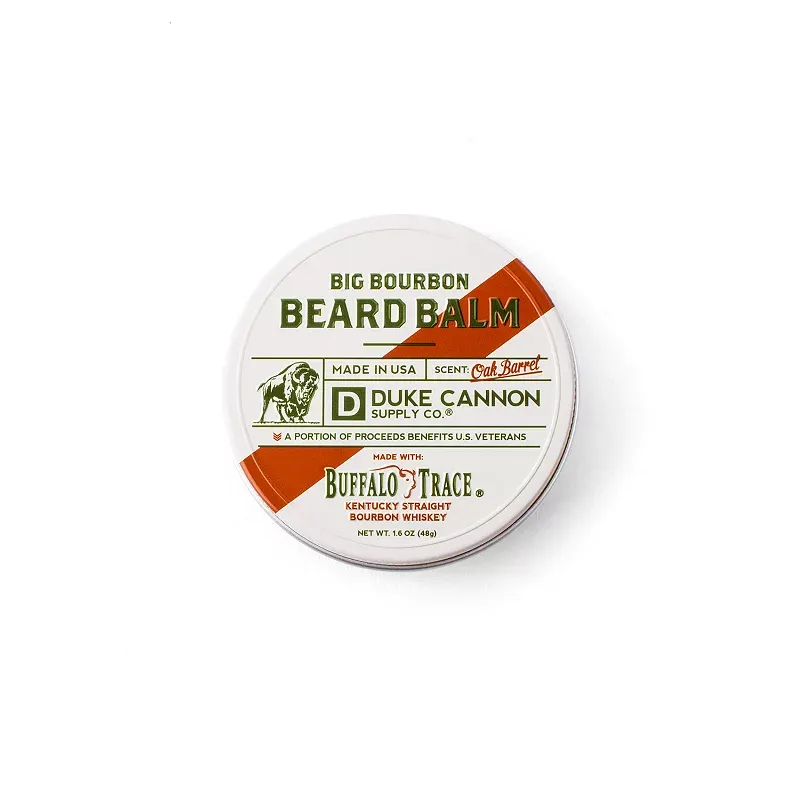 Duke Cannon Supply Co. Big Bourbon Beard Balm, 1.6oz - Oak Barrel Scent/Made with Natural and Organic Ingredients