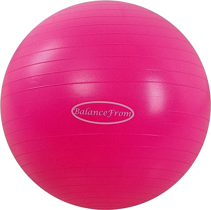 BalanceFrom Anti-Burst and Slip Resistant Exercise Ball Yoga Ball Fitness Ball Birthing Ball with Quick Pump