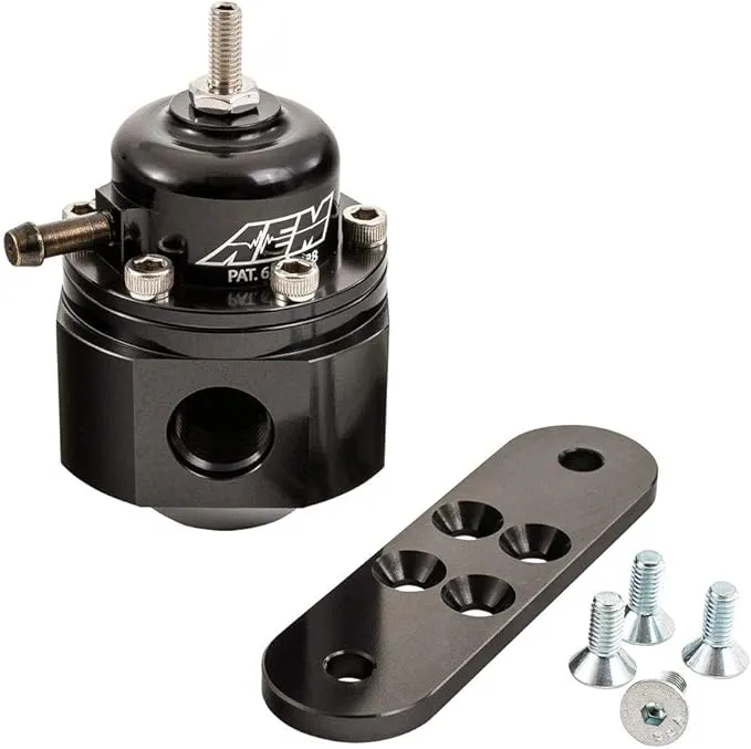 AEM Electronics -Adjustable Fuel Pressure Regulator 25-302BK, 1000 HP Black