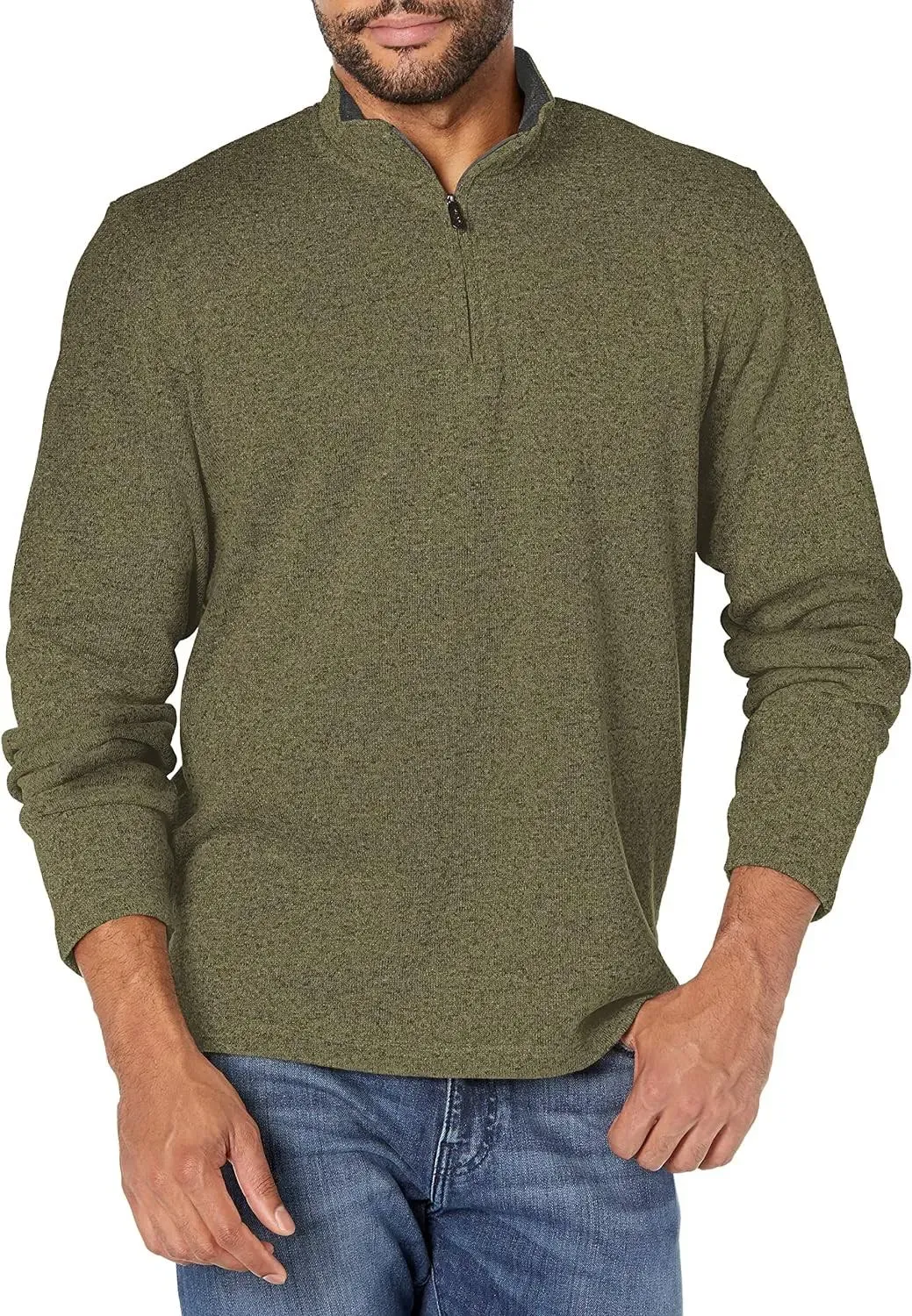 Wrangler Authentics Men's Long Sleeve Fleece Quarter-Zip