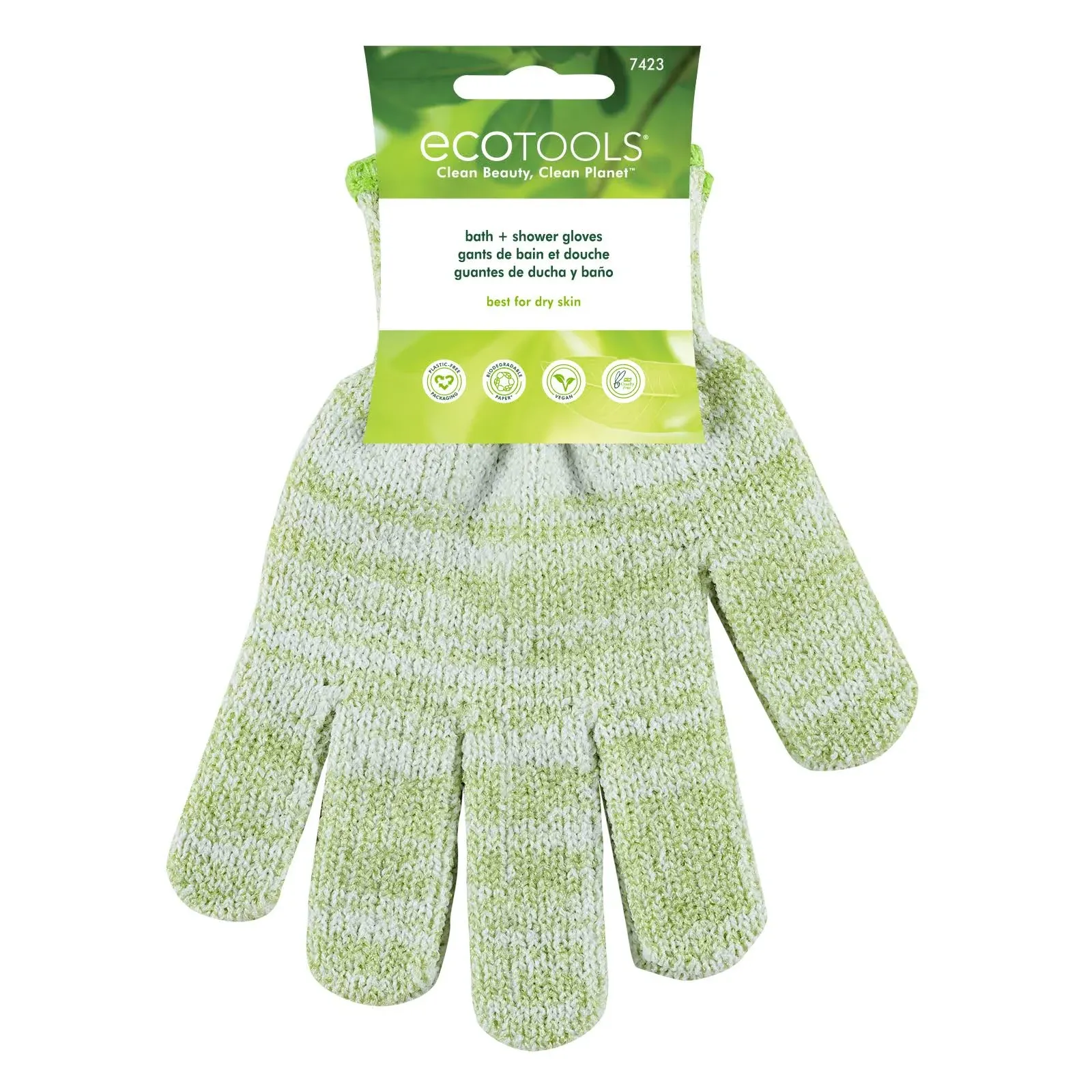 EcoTools Recycled Bath and Shower Gloves, Color May Vary