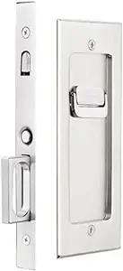 Emtek Modern Rectangular Privacy Pocket Door Mortise Lock (French Antique)