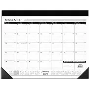 AT-A-GLANCE 2024 Desk Calendar, Monthly Desk Pad, 21-3/4" x 17", Standard (SK220024)