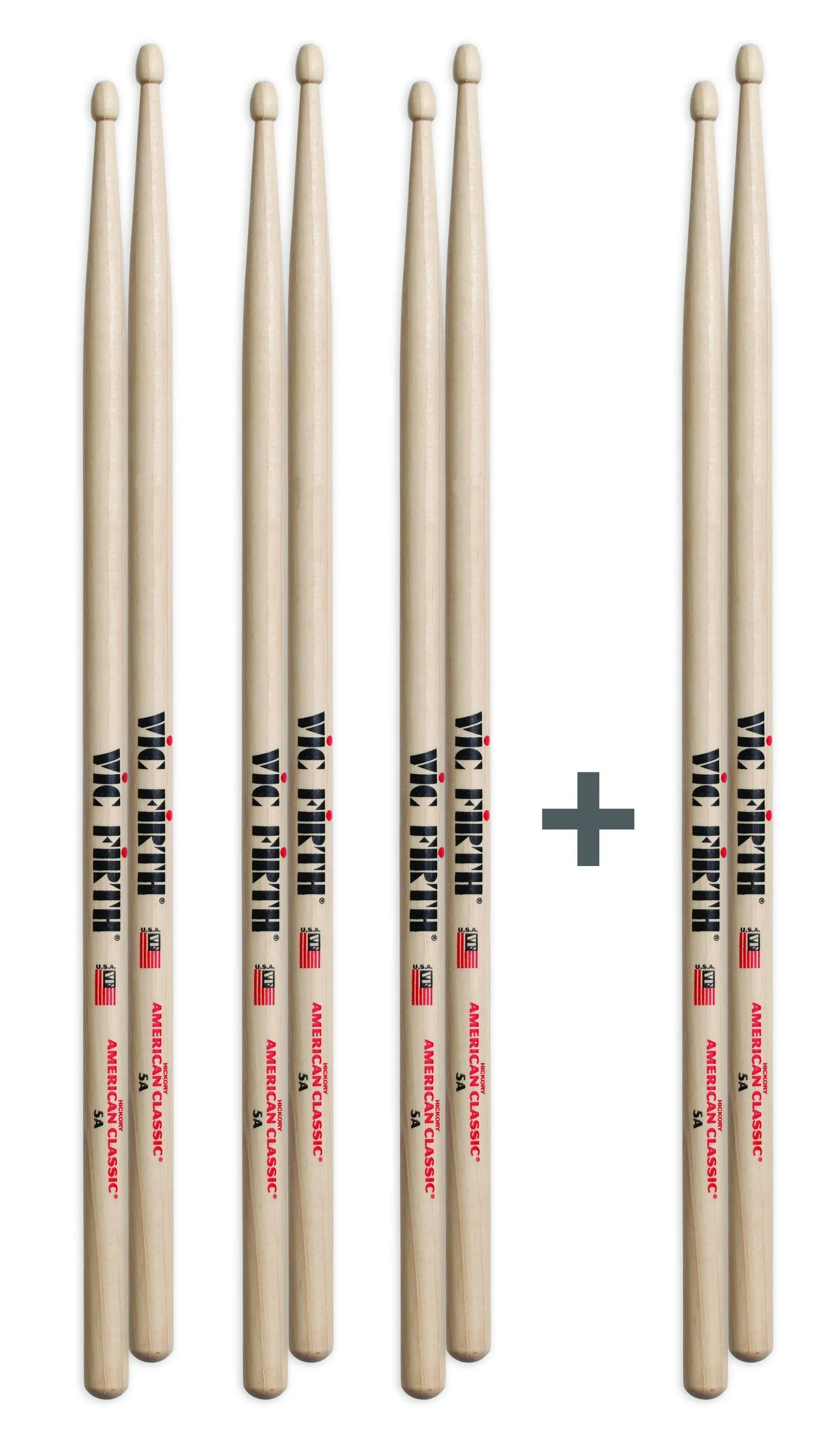 Vic Firth Buy 3 Pair 5A Drum Sticks, Get 1 Pair Free 5A