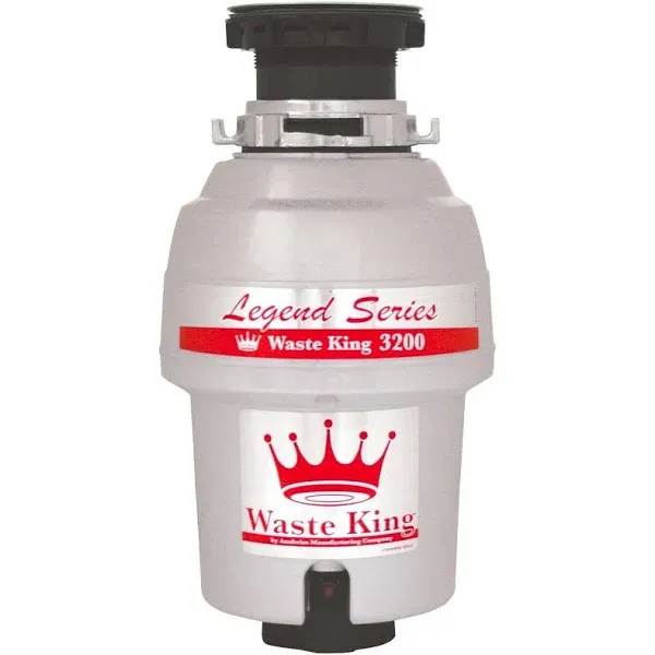 Waste King L-3200 Garbage Disposer Legend Series - 3/4 HP