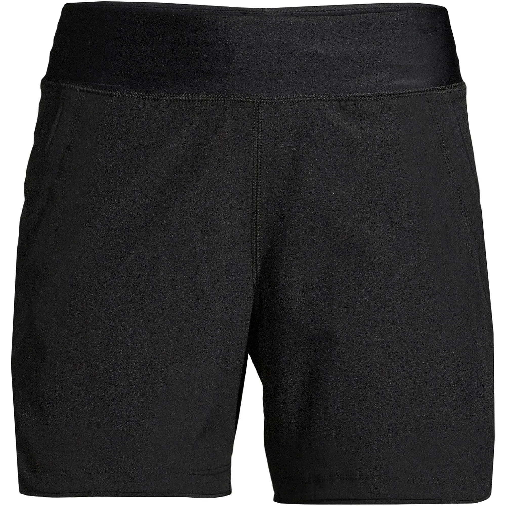 Lands End 5 Inch Black Swim Shorts Nwt