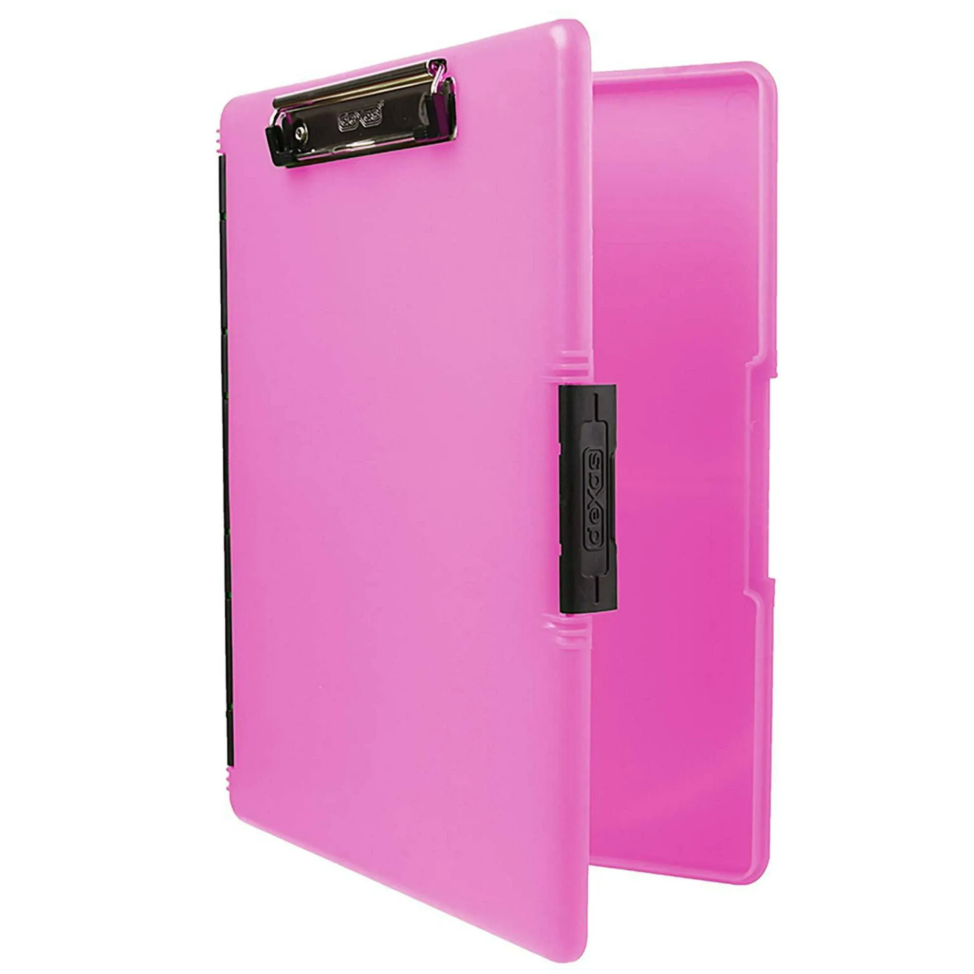 Dexas Slimcase 2 Storage Clipboard with Side Opening, Neon Pink