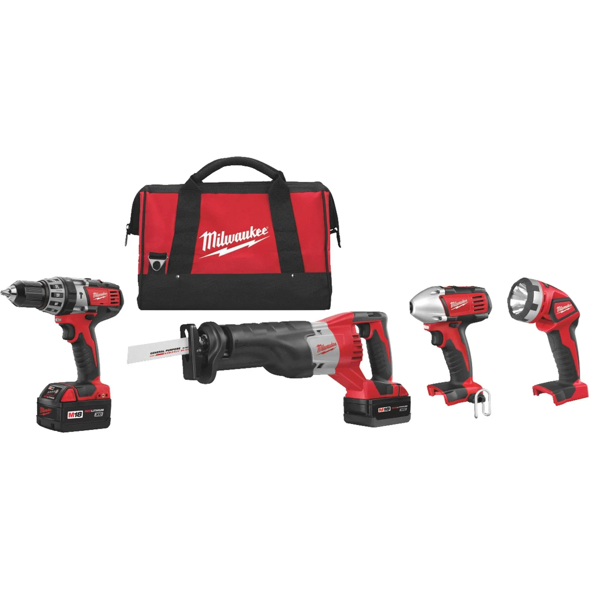 Milwaukee 2696-24 M18 4-Tool Cordless Combo Kit