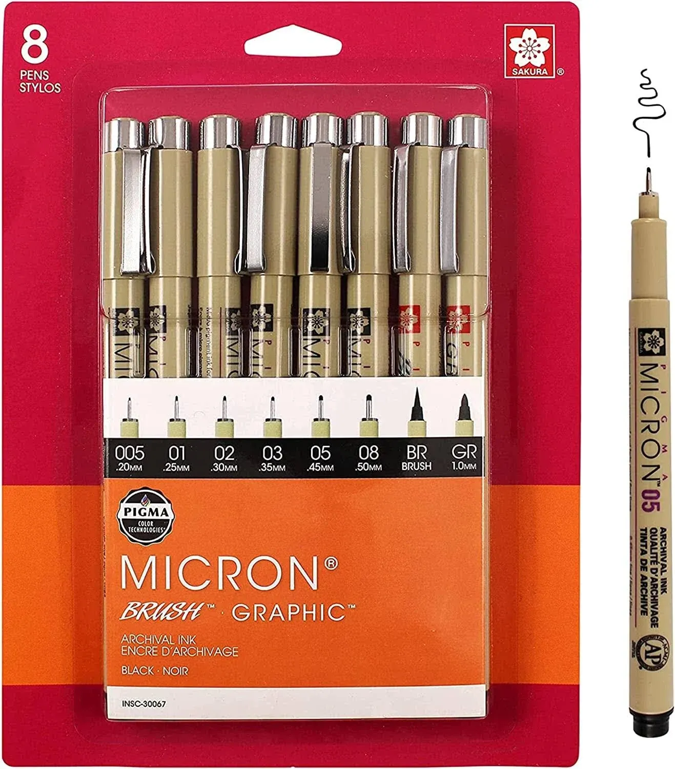 SAKURA Pigma Micron Fineliner Pens - Archival Black Ink Pens - Pens for Writing, Drawing, or Journaling - Assorted Point Sizes - 6 Pack