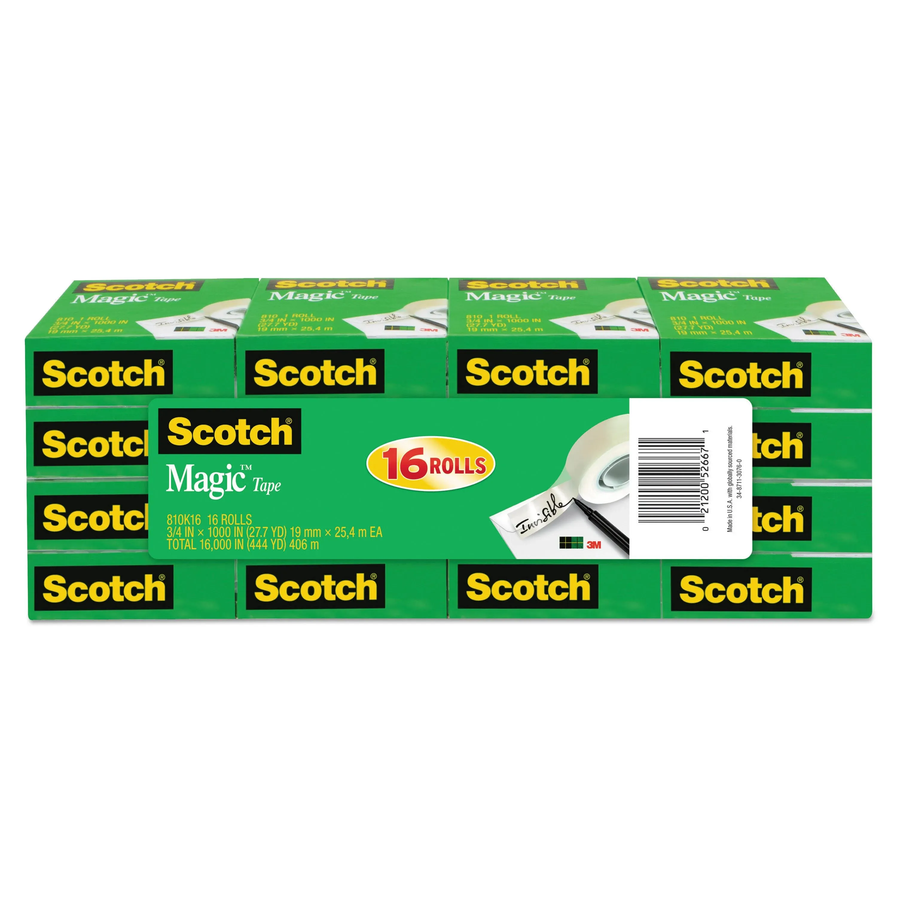 Scotch Magic Invisible Tape - 3 per pack