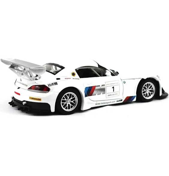 Motor city classics BMW Z4 GT3 GT3 #1 White and Silver 1/24 Diecast Model Car