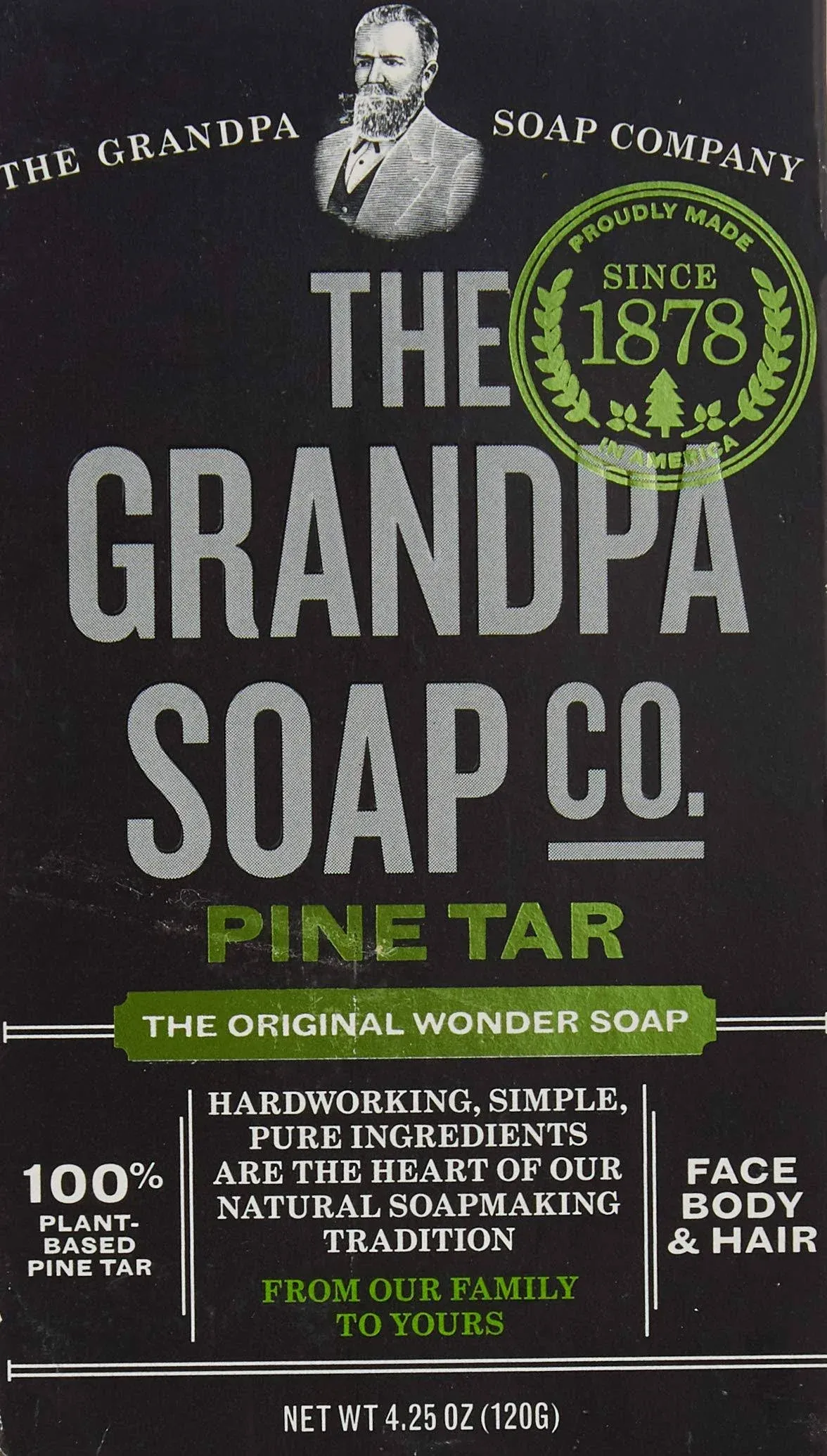 Grandpa's Soap Pine Tar, Vegetable Based - 3.25 oz bar