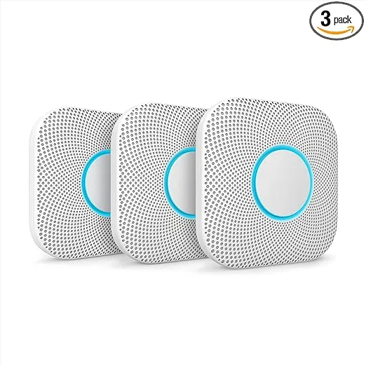 Google Nest Protect - Smoke Alarm - Smoke Detector and Carbon Monoxide Detector - Battery Operated , White - S3000BWES