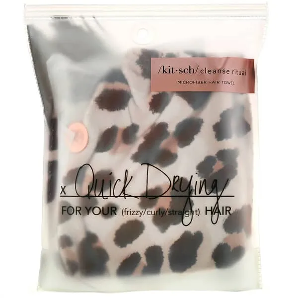 Kitsch - Microfiber Hair Towel - Leopard