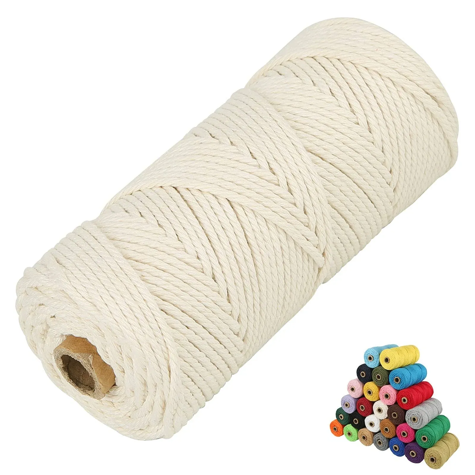 45 Color options Macrame Cord 2mm/3mm/4mm/5mm/6mmx109 Yards Macrame Cotton Cord ...