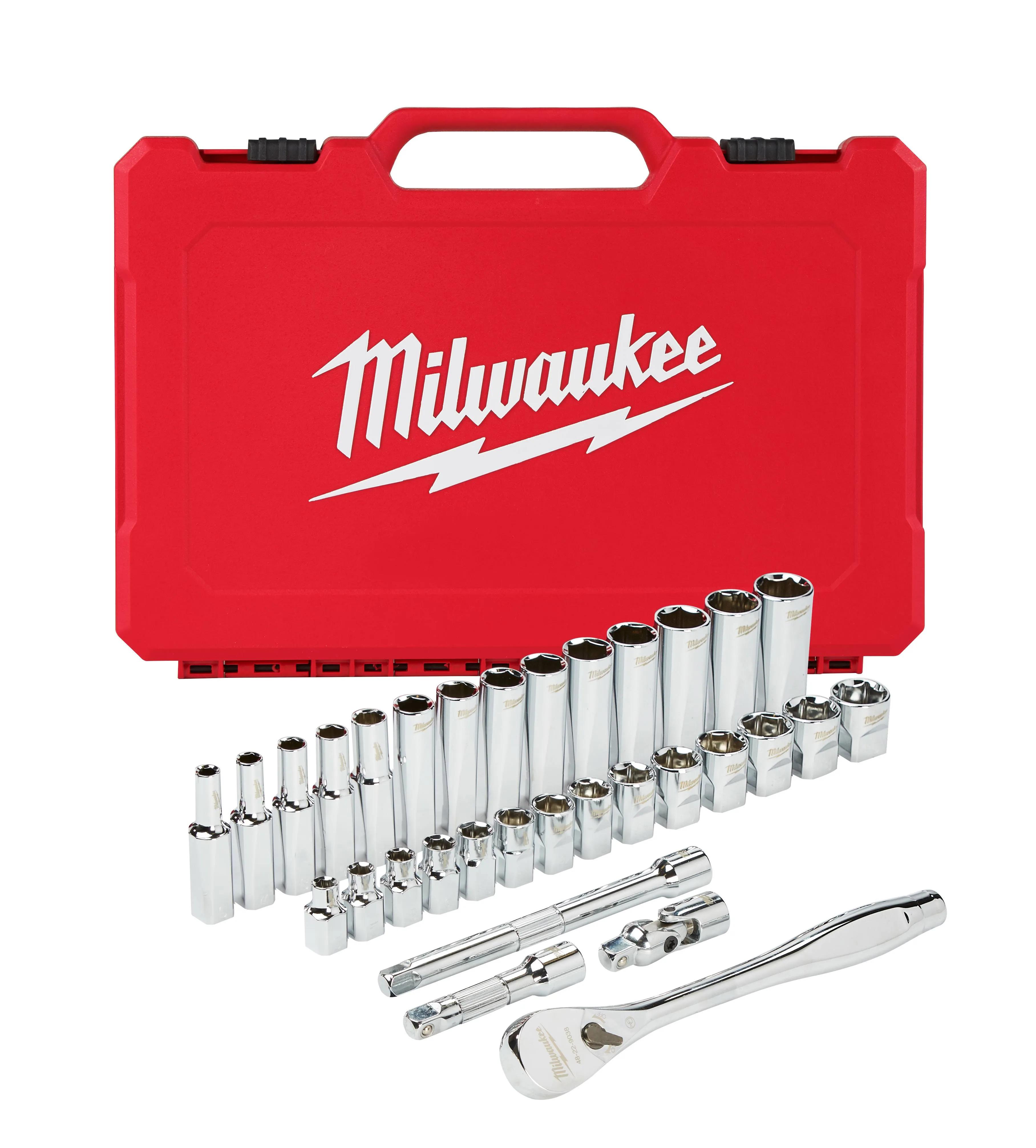 Milwaukee 48-22-9508 3/8" Drive 32pc Ratchet & Socket Set - Metric