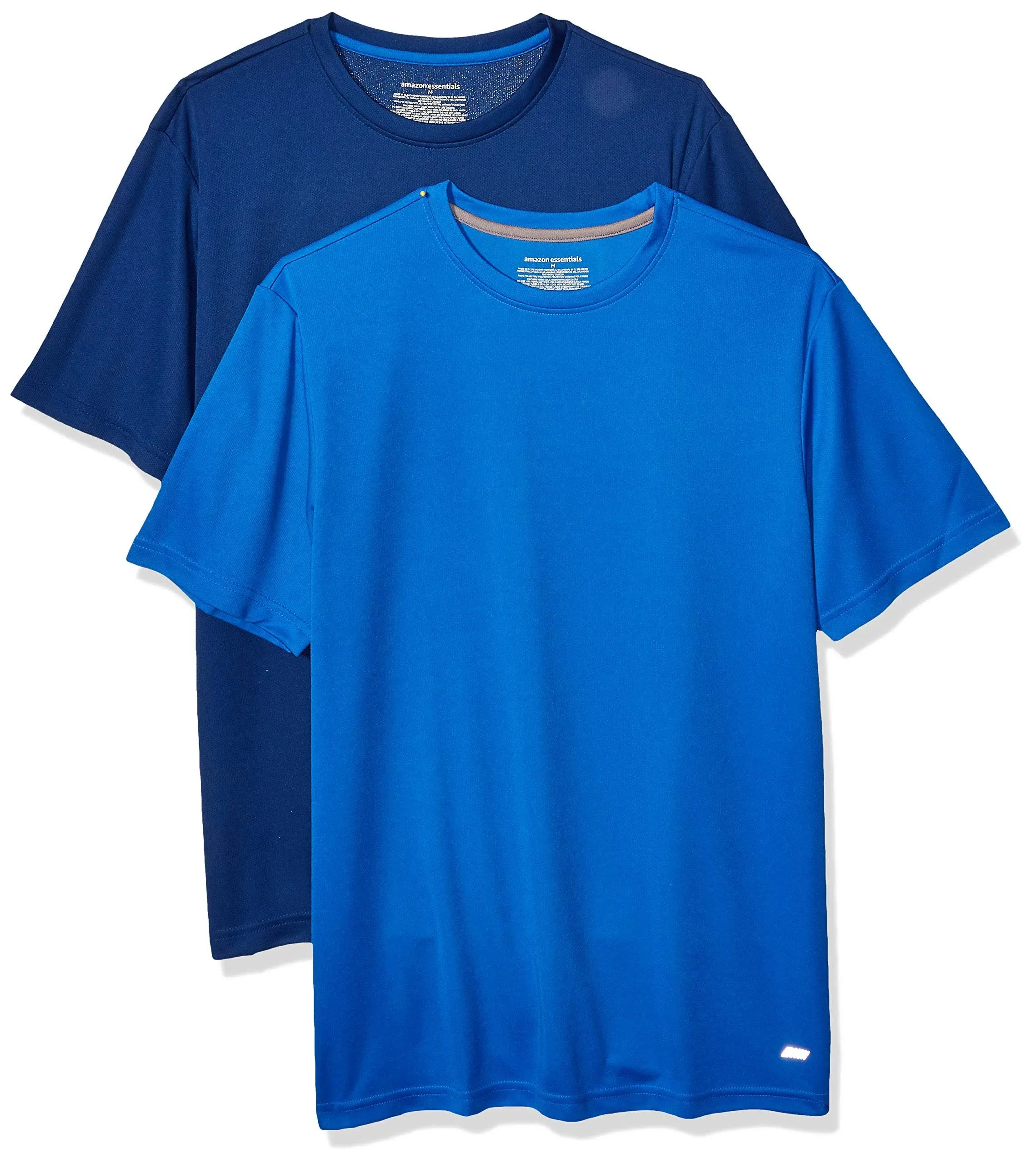 Amazon Essentials Men's Active Performance Tech T-Shirt (Available in Big & Tall), Pack of 2