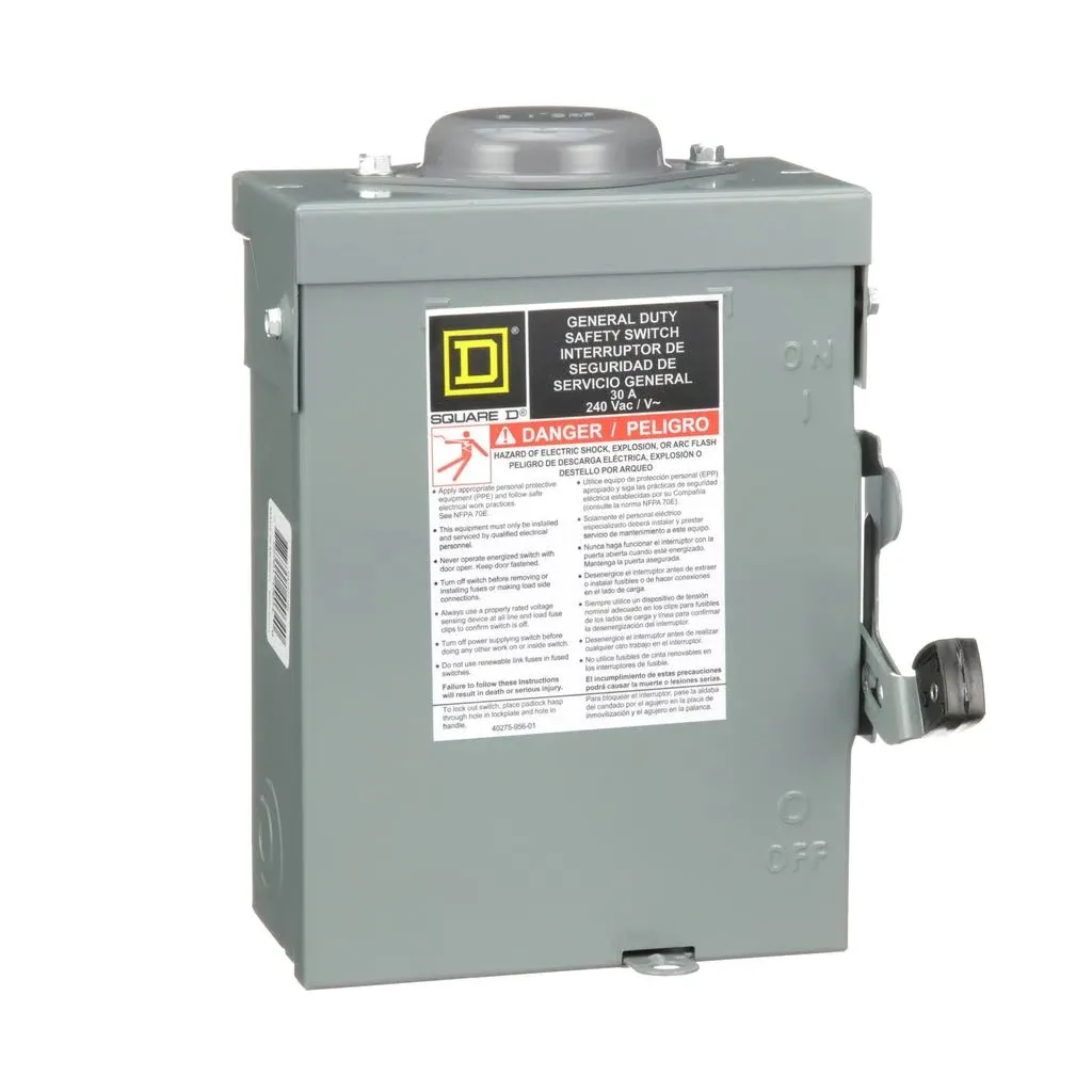 DU221RB Square D Outdoor 30A Safety Switch