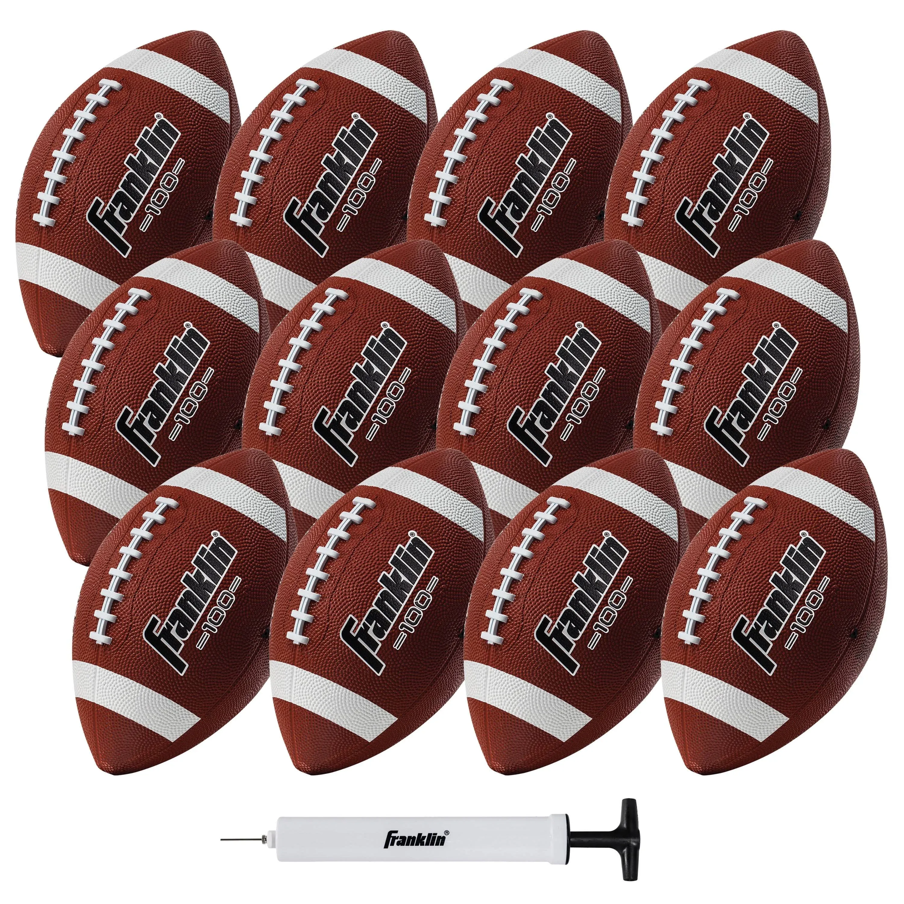 Franklin Sports Grip Rite 100 Rubber Junior Football