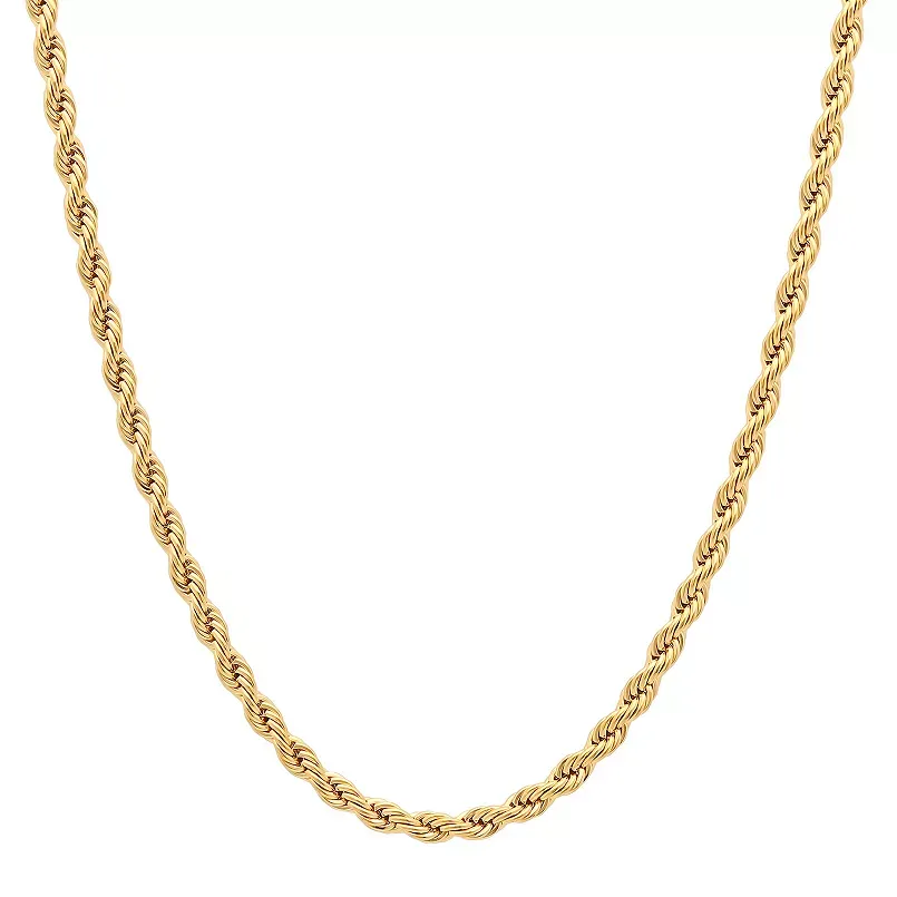 Belk & Co. Men's Stainless Steel Rope Link Chain Necklace