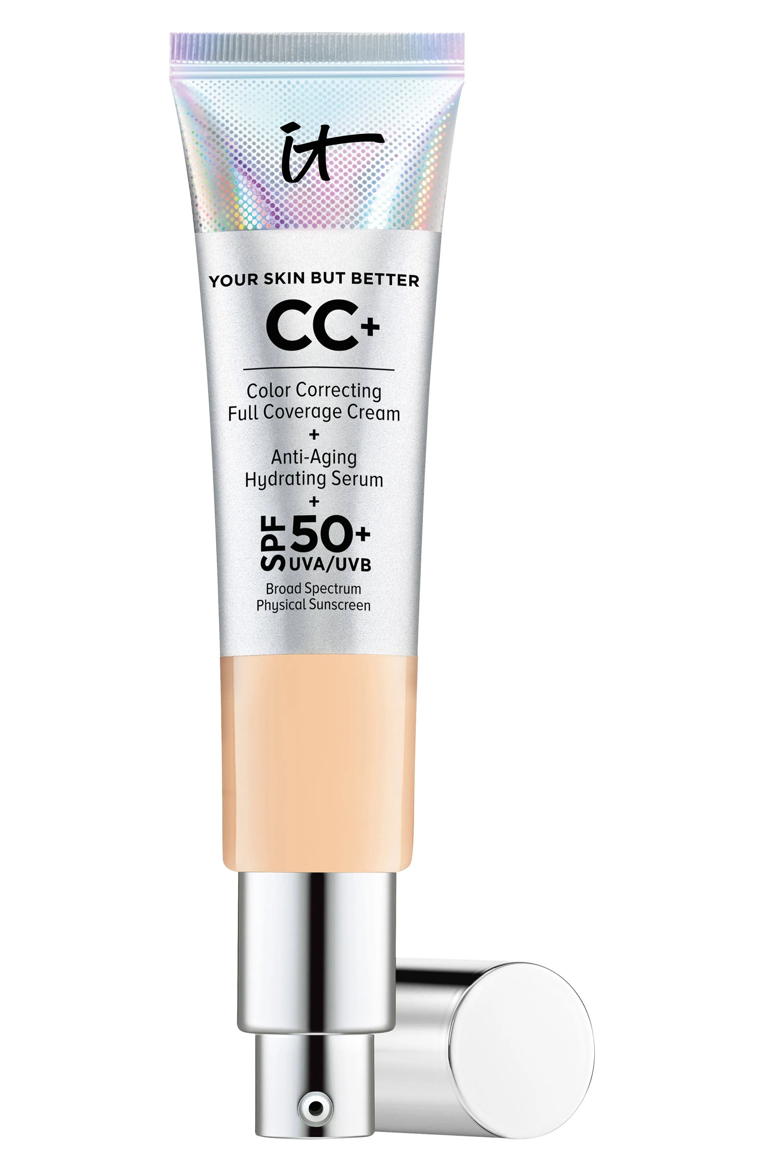 It Cosmetics Cc+ Cream Full Coverage Color Correcting Foundation with SPF 50+ Rich Honey 1.08 oz/ 32 ml