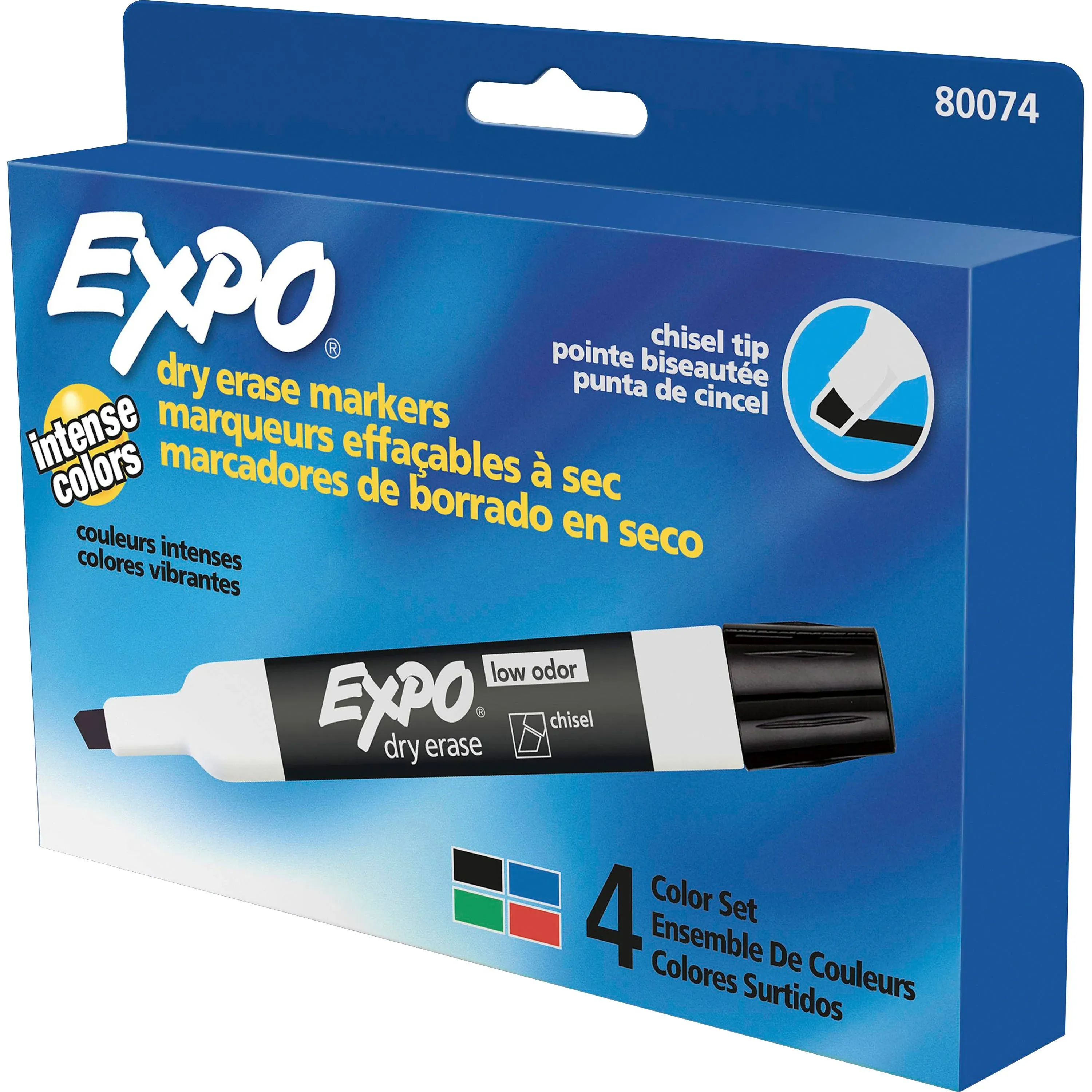 Expo Low Odor Dry Erase Marker Chisel Tip Black 36 Box