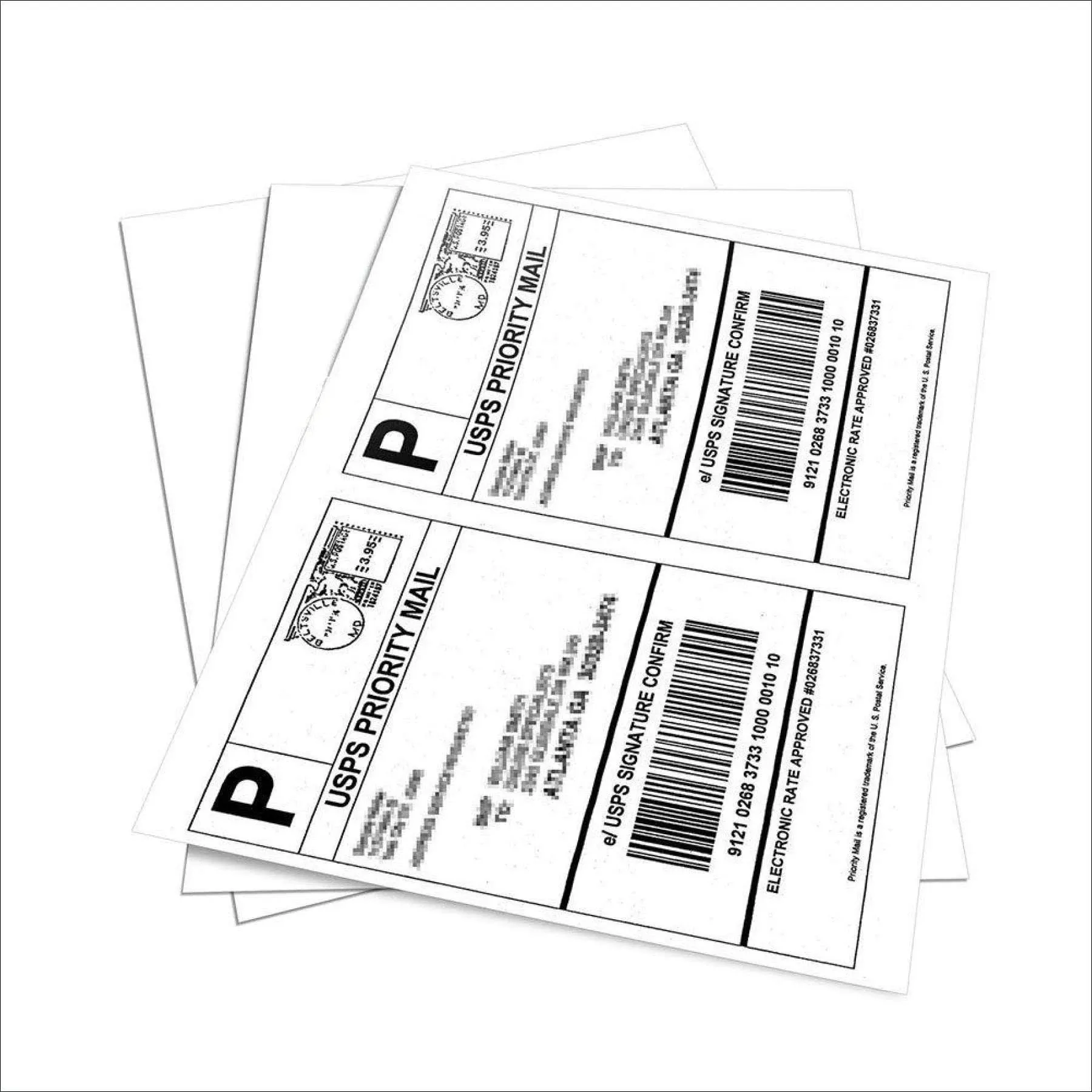 MFLABEL Half Sheet Self Adhesive Shipping Labels for Laser & Inkjet Printers 200