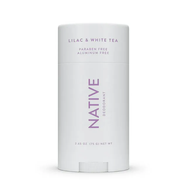 Native Deodorant | Natural Deodorant Seasonal Scents for Women and Men, Aluminum Free with Baking Soda, Probiotics, Coconut Oil and Shea Butter | Lilac & White Tea