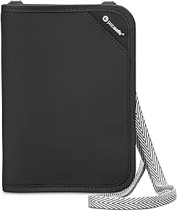 Pacsafe Rfidsafe V150 Anti-theft Blocking Compact Passport Wallet, Black